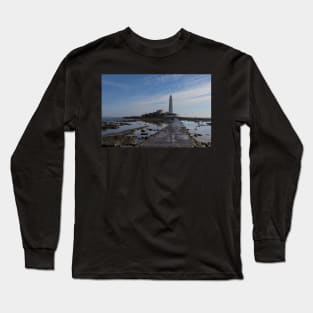 St Mary's Island and Lighthouse Long Sleeve T-Shirt